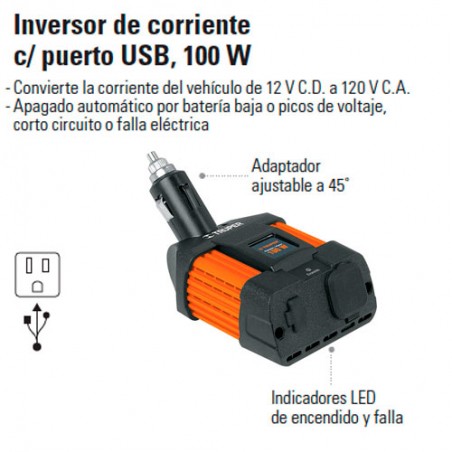 Inversor de Corriente 100W TRUPER