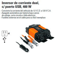 Inversor de Corriente Dual USB 400W TRUPER