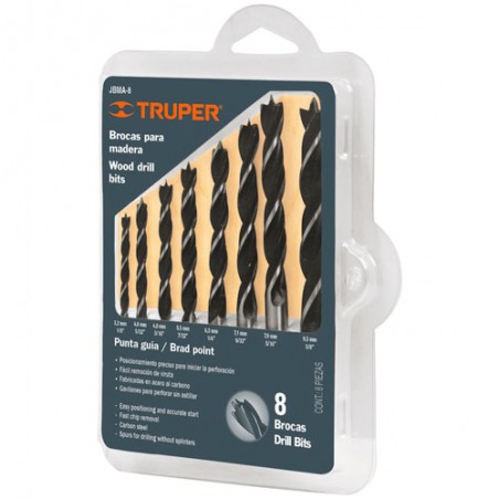 Juego de 8 Brocas Para Madera TRUPER