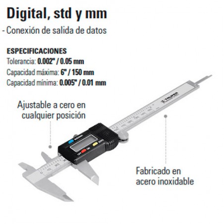 Calibrador Vernier Digital TRUPER