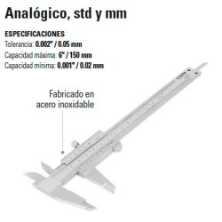 Calibrador Vernier Analogico TRUPER