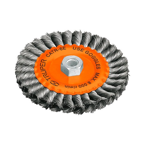 Carda Circular 6"  de Alambre Trenzado TRUPER