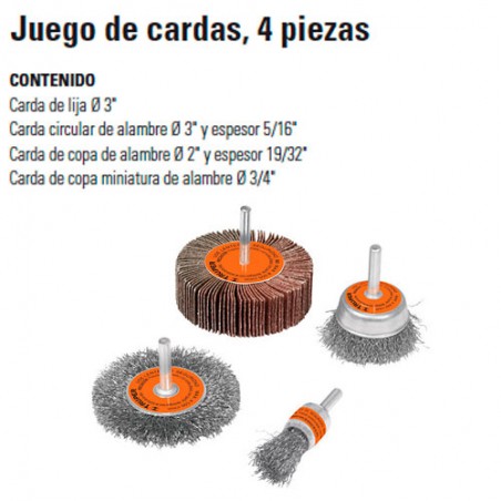 Carda Juego de 4 piezas TRUPER