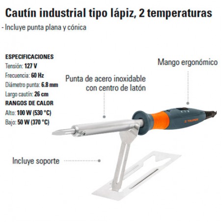 Cautin Industrial tipo Lápiz 100W TRUPER