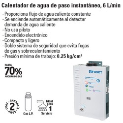 Calentador De Agua Instantaneo Foset