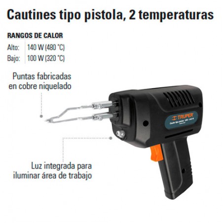 Cautin tipo Pistola 140W TRUPER