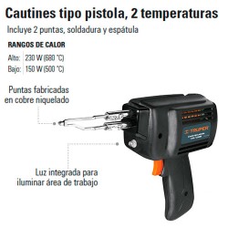 Cautin tipo Pistola 230W TRUPER