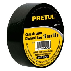 Cinta de Aislar 18m X 19mm PRETUL