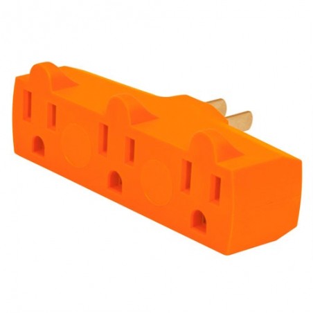 Multicontacto Triple Reforzado de ABS/PVC Solido 2 Polos + Tierra Tipo "Y"