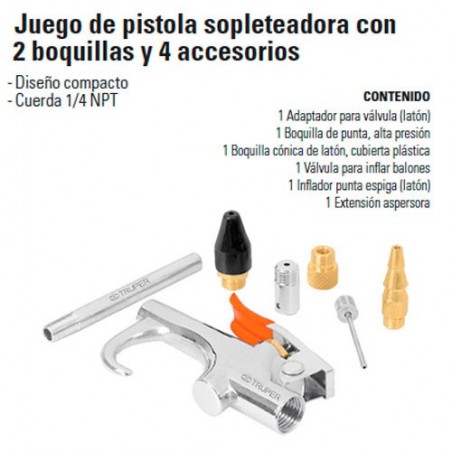 Pistola Sopleteadora 2 boquillas TRUPER