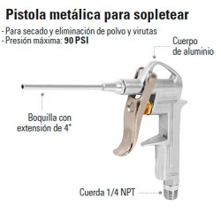 Pistolica Metalica para Sopletear TRUPER