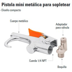 Pistola Mini Metalica para Sopletear TRUPER