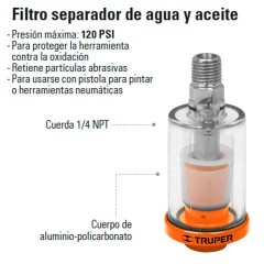 Filtro separador de Agua y Aceite TRUPER