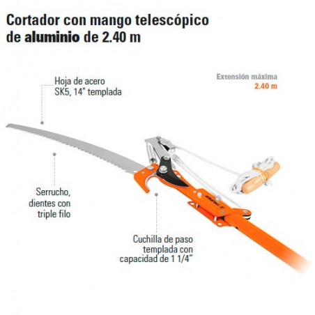 Cortador para Ramas Mango de Aluminio TRUPER