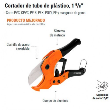 Cortador de Tubo de Plastico TRUPER