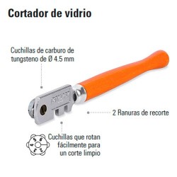 Cortador de Vidrio Cabeza de 6 Cuchillas TRUPER