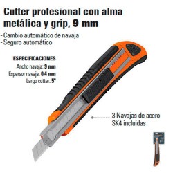 Cutter Alma Metalica 9mm TRUPER