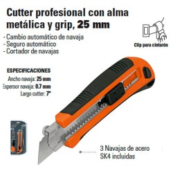 CUTTER 6 PROFESIONAL CON ALMA METALICA Y GRIP 18MM - 16977 TRUPER