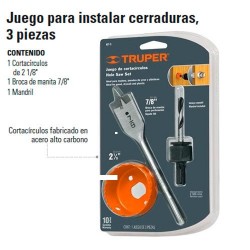 Juego para Instalar Cerraduras 5 Piezas TRUPER