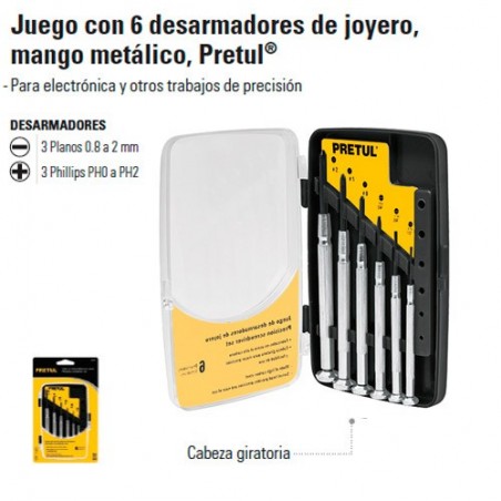 Desarmador Joyero Juego de 6 Piezas TRUPER