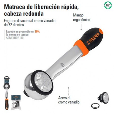 Matraca de Liberacion Rapida Cabeza Redonda TRUPER