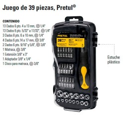 Matraca y Dados Juego de 39 Piezas TRUPER