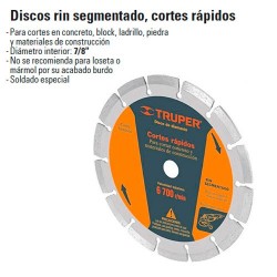 Disco de Diamante Rin Segmentado TRUPER