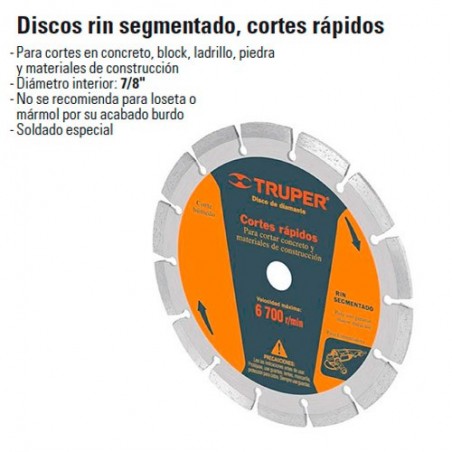 Disco de Diamante Rin Segmentado TRUPER