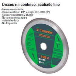 Disco de Diamante Rin continuo TRUPER