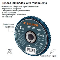 Disco laminado de Lija TRUPER