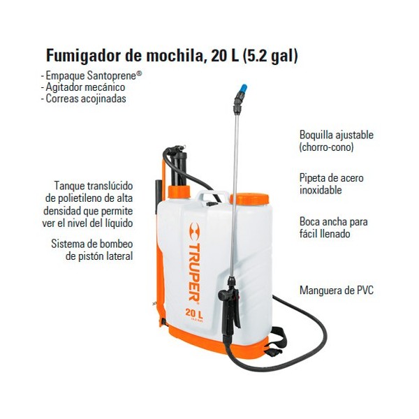 Fumigadora de Mochila 20L (5.2gal)