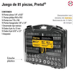 Desarmador Juego de 81 Piezas PRETUL