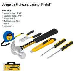 Herramientas Juego de 6 Piezas Casero PRETUL