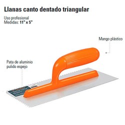 Llanas Canto Dentado Triangular TRUPER