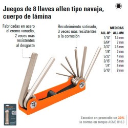 Llaves Allen Juego de 8 TRUPER