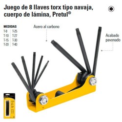 Llaves Torx Juego de 8 PRETUL