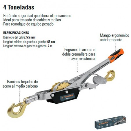 Malacate 4 Toneladas TRUPER