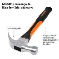 Martillo con Mango de Fibra de Vidrio Uña Curva TRUPER