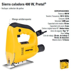 Sierra Caladora 400 W PRETUL 