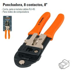 Pinza Ponchadora 8 Contactos TRUPER