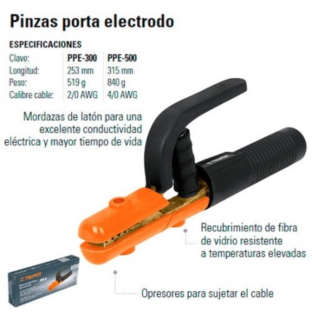 Pinzas Porta Electrodo TRUPER