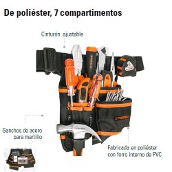 Portaherramientas de Poliester 7 Compartimentos TRUPER