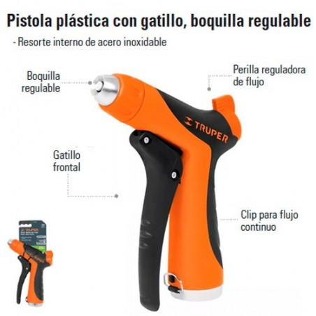 Pistola Para Riego Boquilla Regulable TRUPER