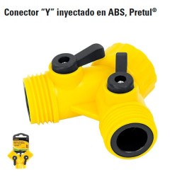 Conector Y" Inyectado en ABS PRETUL"