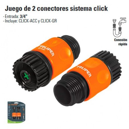 Juego de 2 Conectores Sistema Click TRUPER