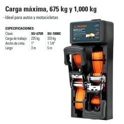 Sujetador Carga Maxima 675 kg y 1000 kg TRUPER