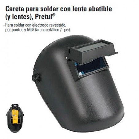 Careta Para Soldar Con Lente Abatible PRETUL