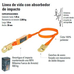 Linea de Vida Con Absorbedor de Impacto TRUPER