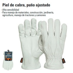 Guantes Piel de Cabra, Con Resorte TRUPER