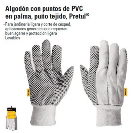 Guantes de Algodón Con Puntos de PVC TRUPER